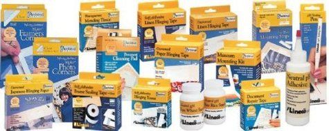 Lineco Archival Material: Safe Acrylic Self-Adhesive Linen Tape, 1 1/4 x 400 by Lineco