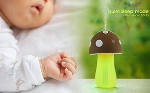 Mr. Cool Mushroom | Hefty ABS, PP, and PET Portable USB Cute Mushroom Air Mist Humidifier Purifier with LED Light... N2