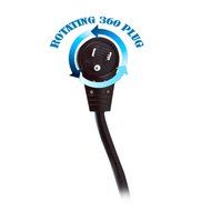 C&amp;E CNE75952 10-Feet Surge Protector Flat Rotating Plug 6 Outlet Horizontal Outlets Plastic Power Cord, Gray N2