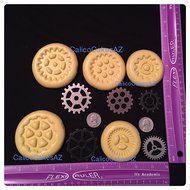 Steampunk Gear 5 Piece Fondant Mold Set Chocolate Candy Gumpaste Soap Resin Clay