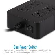 MoKo 8-Outlet 1250W Power Strip Surge Protector, with 5-Port USB Smart Charger 4.6ft Power Cord, for iPhone 7... N5