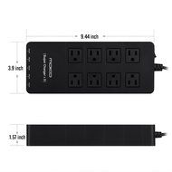MoKo 8-Outlet 1250W Power Strip Surge Protector, with 5-Port USB Smart Charger 4.6ft Power Cord, for iPhone 7... N6