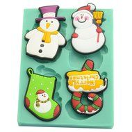 Xmas Collection Candy Fondant Chocolate Mold for Cake Decoration, Cupcake Decorate, Polymer Clay, Crafting, include...