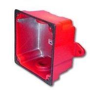 WHEELOCK WBB-R WBB RED FIRE ALARM WEATHER RESISTANT OUTDOOR BACK BOX BACKBOX FIRE SIGNALING; RED by Cooper Industries