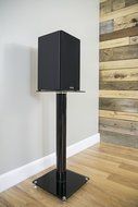 VIVO Premium Universal Floor Speaker Stands for Surround Sound &amp; Book Shelf Speakers (STAND-SP02B) N3