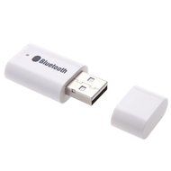 SODIAL(R) 3.5mm Stereo USB Bluetooth Wireless Audio Music Receiver Adapter White N2