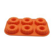 Marx&reg; 6-cavity Silicone Fancy Small Bundt Cake, Muffin Cups, Coffee Cake, Cupcake, Pudding,9 Inch X 6 Inch Sc6...