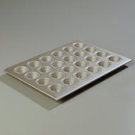 Carlisle 601829 Steeluminum 24 Cup Heavy Duty Mini Muffin/Cupcake Pan, 18" Length x 13" Width, 1.75-oz Capacity...