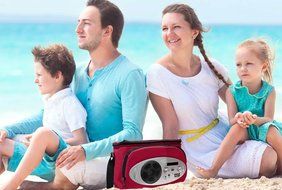 Pyle PSCL28RD Cooler Bag with Built in AM/FM Radio, Headphone Output and AUX IN for MP3 Players (Pink) N3