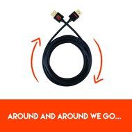 ECHOGEAR 6' Ultra Slim Flexible HDMI Cable - High-Speed Supports Full 1080P, 4K, UltraHD, 3D, Ethernet, and Audio...