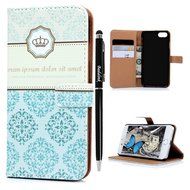 iPhone 7 Case (4.7 inch) - Wallet Folio Flip Premuim PU Leather Case Colorful Print Design with Stand Magnetic...