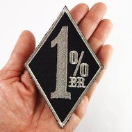 1% Er 1 % 1%er 1er Outlaw Chopper Motorcycle Club Gang Biker DIY Applique Embroidered Sew Iron on Patch for Collection... N3