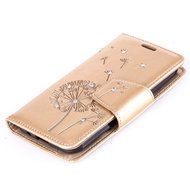 Galaxy Core Prime Case,ikasus Glitter Diamond Embossing Flowers Lily Butterfly PU Leather Flip Wallet Pouch Stand... N43