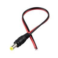 FolioGadgets CCTV Security Camera 2.1mm x 5.5mm DC Power Plug Pigtail Cable, 10 Male + 10 Female