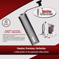 Besties Hand Coffee Grinder With Ceramic Conical Burr Design, Slim Stainless Steel Aeropress Compatible, Convenient...
