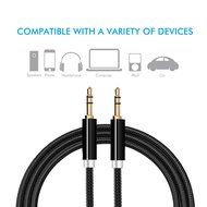 DIZA100&nbsp;2-Pack 3.5mm Auxiliary Audio Cable Male to Male 3 Feet Braided Aux Stereo Cord N4