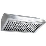 Perfetto Kitchen and Bath 30" Under Cabinet Stainless Steel Push Button Control Kitchen Cooking Fan Range Hood N2