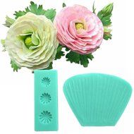 Anyana 2 Pcs/set Wedding Fondant Cake Decorating Tools Cooking Form to Bake Wilton Forma De Silicone Flower Mold...