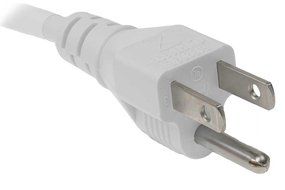 SF Cable, 3 ft 18 AWG Universal Power Cord (IEC320 C13 to NEMA 5-15P) White Color N4