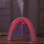 IPUIS 400ml USB Humidifier Air Diffuser New Rainbow Night Lights Model with Message Board Oil Essential Aroma... N14