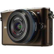 Samsung EV-NX100 14.6 MP Digital Camera with SLR 20-55mm iFunction Lens and External Flash