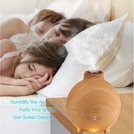 Aphse Version 600ml Essential Oil Diffuser Wood Grain Aroma Diffuser and Cool Mist Personal Humidifier, Whisper... N7