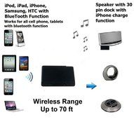 30-Pin Bluetooth Adapter/30-Pin Bluetooth Receiver/Music Audio Adapter for Bose Sound dock &amp;other 30-Pin Analog... N2