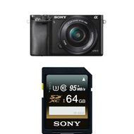 Sony Alpha a6000 Interchangeable Lens Camera with 16-50mm Power Zoom Lens with Memory Card