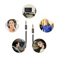 Nicer&reg; 6.6 Ft Premium Nylon Audio Cable / Aux Cord ,3.5mm Auxiliary Aux Cable for Car Stereo, Apple iphone, ipad... N8