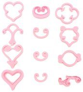 Beauty Clubs 12pcs Rose Flower Sugarcraft Mold Lace Heart Cake Cookies Pastry Fondant Cutter Embossed Decorating... N2