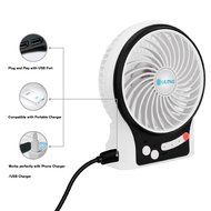 VersionTech Portable Fans Rechargeable Fans Mini USB Fans for Camping Car Office Desktop (3 Speeds, White) N5
