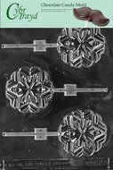 Cybrtrayd C023 Snowflake Lolly Life of the Party Chocolate Candy Mold with Exclusive Cybrtrayd Copyrighted Chocolate...