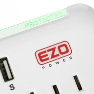 EZOPower UL Certified Wall Mount Power Surge Protector with 3 AC Outlet Plug + 2 USB Charger Ports (2.1A) + Holder N13