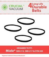 4 Miele Power Nozzle Belts; Fits Miele STB205, SEB213, SEB217 SEB 213, SEB 213-2, SEB 217 &amp; SEB 217-2; Compare...