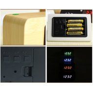 Ieasycan Multi-colors Best High-end Digital Clocks Desktop Clock Thermometer Wooden LED Alarm Clock Home Decor N7