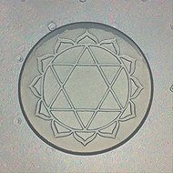 Flexible Resin Mold Heart Chakra 2" x 1/4" Deep