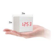 Ieasycan Multi-colors Best High-end Digital Clocks Desktop Clock Thermometer Wooden LED Alarm Clock Home Decor N8