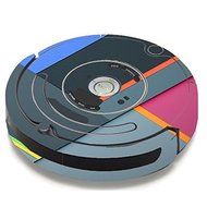 Skin Decal Vinyl Wrap For IRobot Roomba 650 655 Vacuum / Grey Colors Plaid