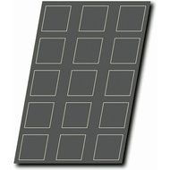 Matfer Bourgeat Silicone Silform Square Hamburgers Baking Molds, 15 Cups 337030