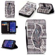 Samsung Galaxy Core Prime Case,Yaheeda [3D Colored Drawing] [Flip Fit] Premium PU Leather Card-Slots Cash-Slots... N54
