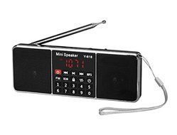 Wireless Bluetooth Mini Speaker Dual Channel Digital FM Radio MP3 Music Player Stereo Receiver Support Micro SD... N4