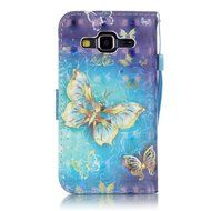 Samsung Galaxy Core Prime Case,Yaheeda [3D Colored Drawing] [Flip Fit] Premium PU Leather Card-Slots Cash-Slots... N56
