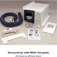 Sweep-Away Cabinet Vacuum, Right Side Mount, White Inlet Faceplate