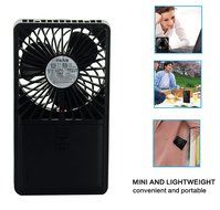 Topwell Ultra-thin Rechargeable Hand-Held Mini Fan with Li-ion 18650 Rechargeable Battery - Black N8