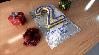 Professional Large Number Two 2 Wedding Birthday Anniversary Baking Cake Tin 14&quot; X 10&quot; - Eurotins