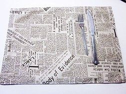 Fashion linen fabric placemat heat insulation mat dining table mat coasters 32x45cm newspaper printing