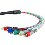 Mediabridge Component Video Cables with Audio (15 Feet) - Gold Plated RCA to RCA - Supports 1080i