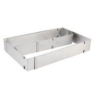 11-21" / 28cm-54cm Big Size Adjustable Rectangle Scalable Mousse Cake Ring Baking Mold Stainless steel