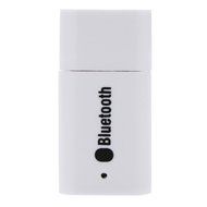 SODIAL(R) 3.5mm Stereo USB Bluetooth Wireless Audio Music Receiver Adapter White N5