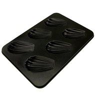 Ezeso 6-Cup Carbon Steel Mini Shell shaped Cake Madeleine Pan Mold